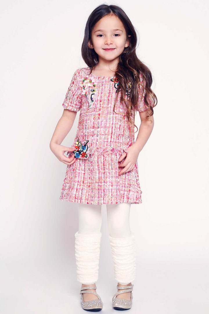 Hannah Banana Girls Faux Fur Calf Leggings