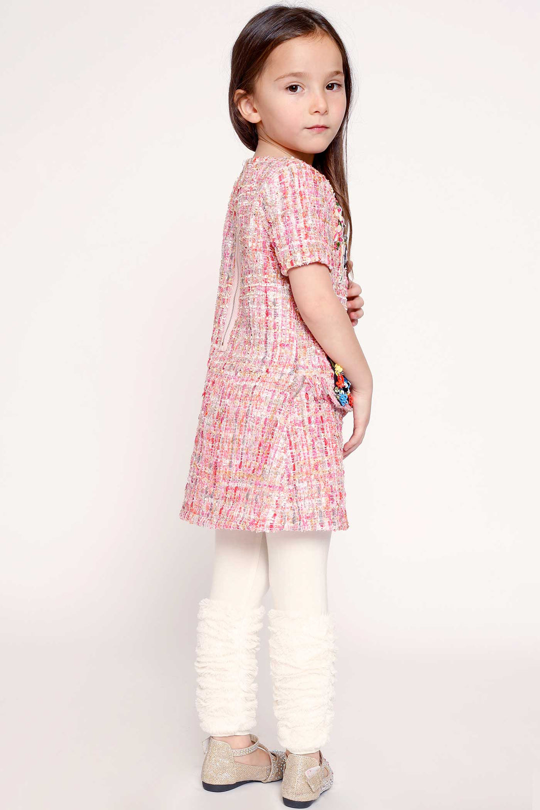 Hannah Banana Girls Faux Fur Calf Leggings