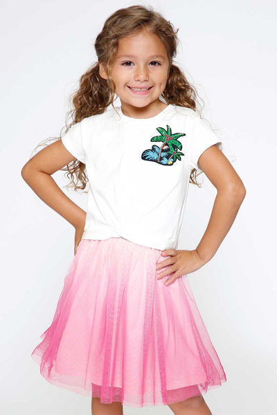 Hannah Banana Little Girls Ombre Print Tutu Skirt