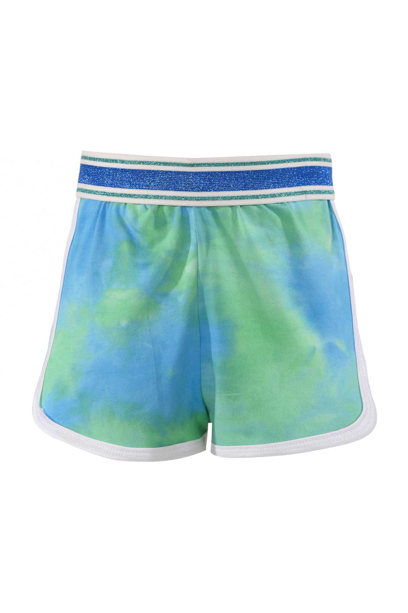 Hannah Banana Little Girls Tie Dye Print Knit Dolphin Shorts