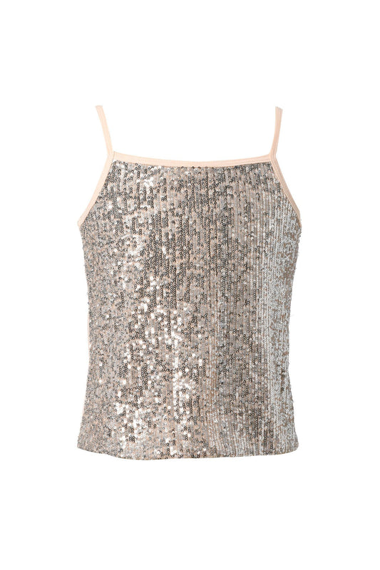 Hannah Banana Little Girl's Trendy Luxe Sequin Cami Top