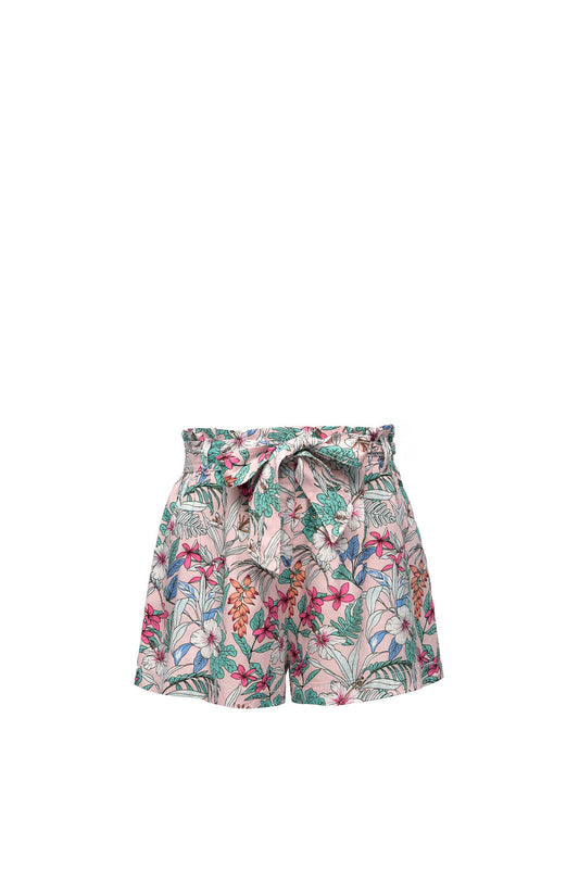 Girl’s Tropical Floral Bow Shorts