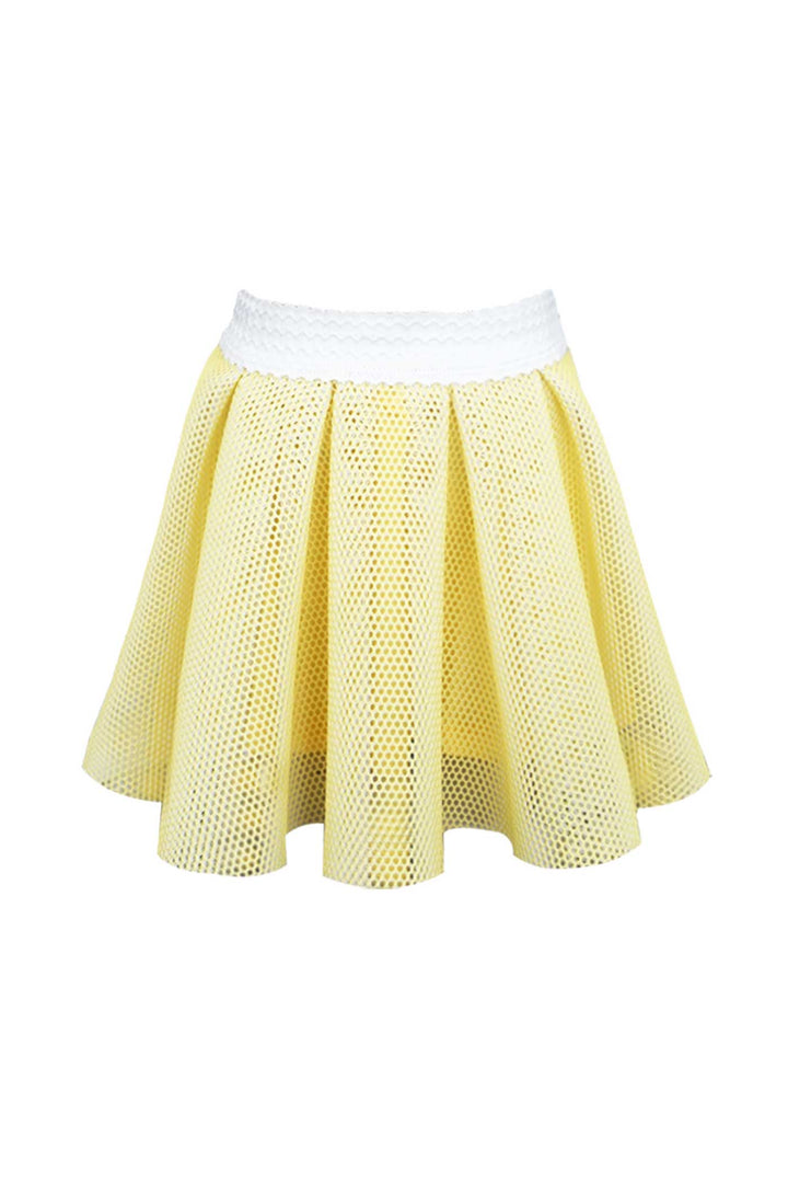 Hanna Banana Little Girls Scuba Mesh Skater Skirt