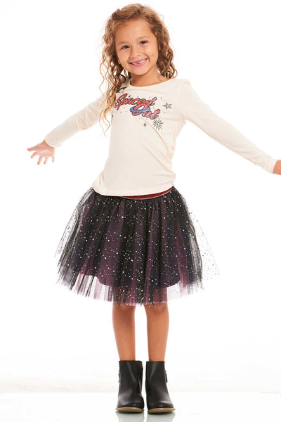 Hannah Banana Girls Starry Holographic Dots Tutu Skirt