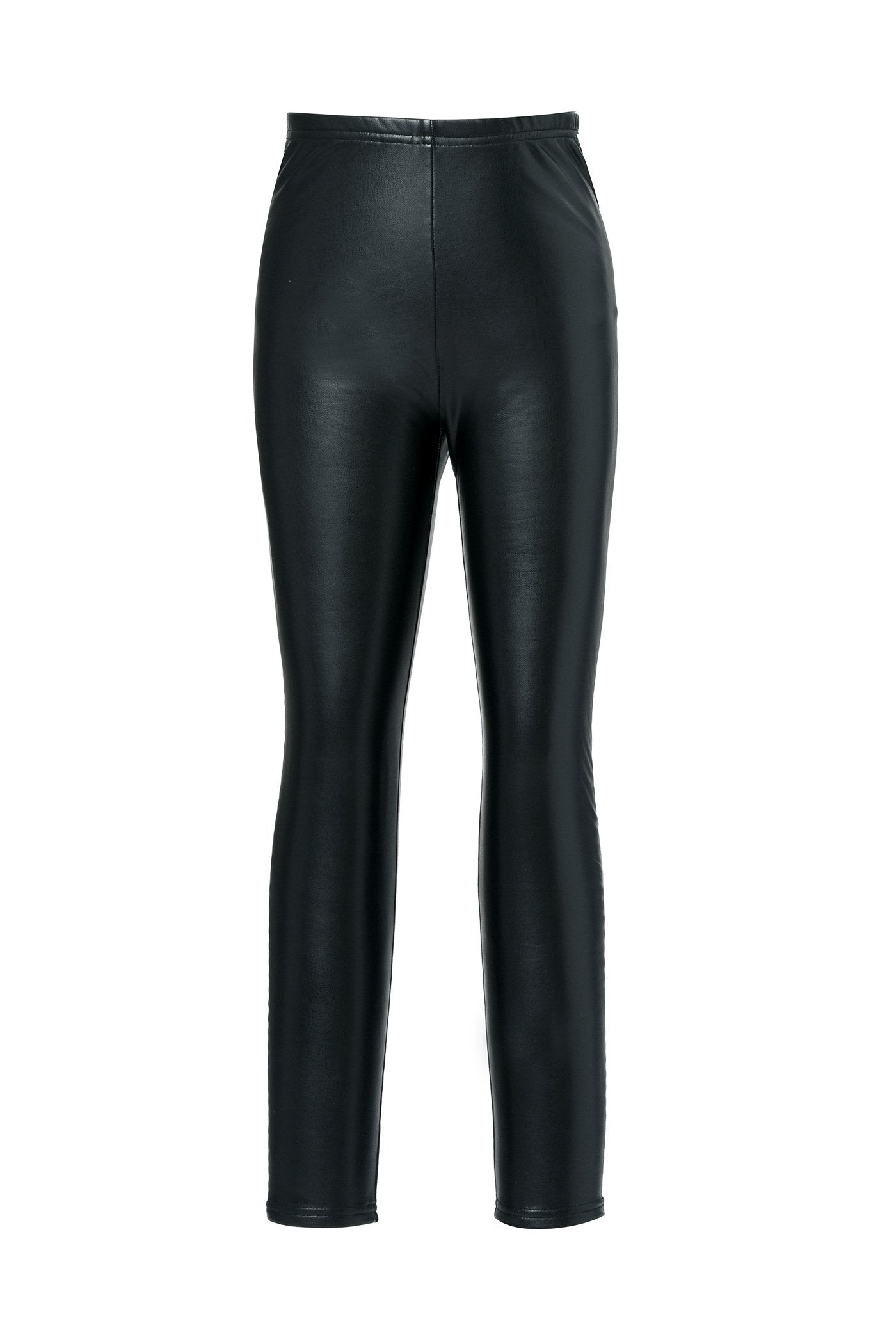 Hannah Banana Little Girl's Trendy Faux Leather Brushed Leggings