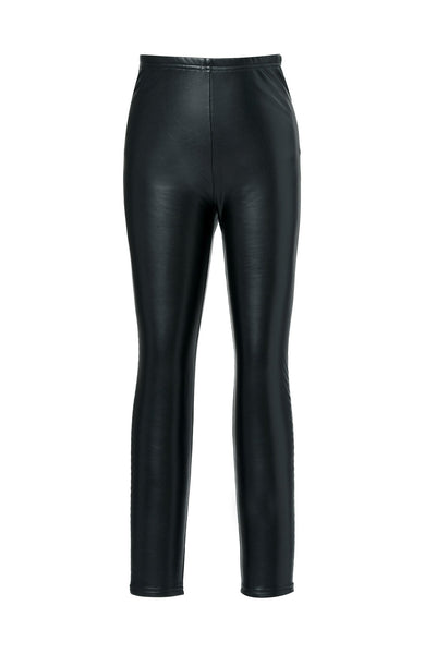 Hannah Banana Little Girl's Trendy Faux Leather Brushed Leggings