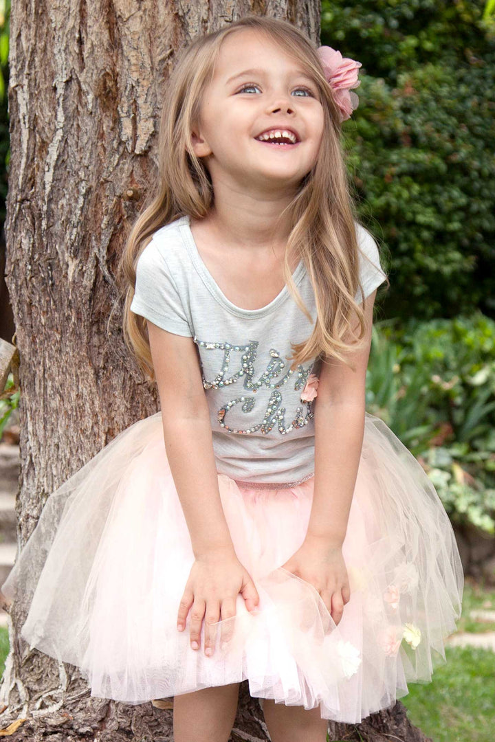 Hannah Banana Little Girls Tre's Chic Short Sleeve T-shirt