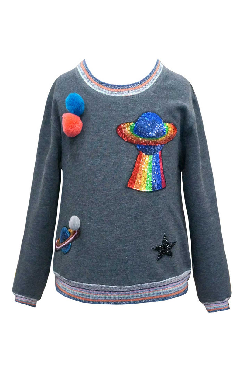 Hannah Banana Little Girls UFO Sweatshirt