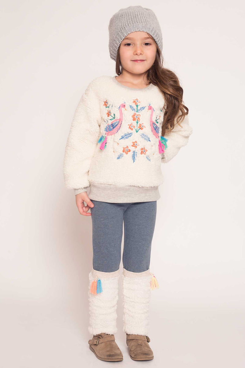 Hannah Banana Girls Sherpa Calf Leggings