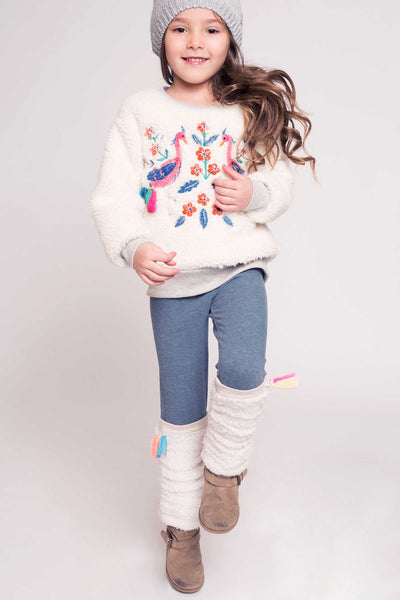 Hannah Banana Girls Sherpa Calf Leggings