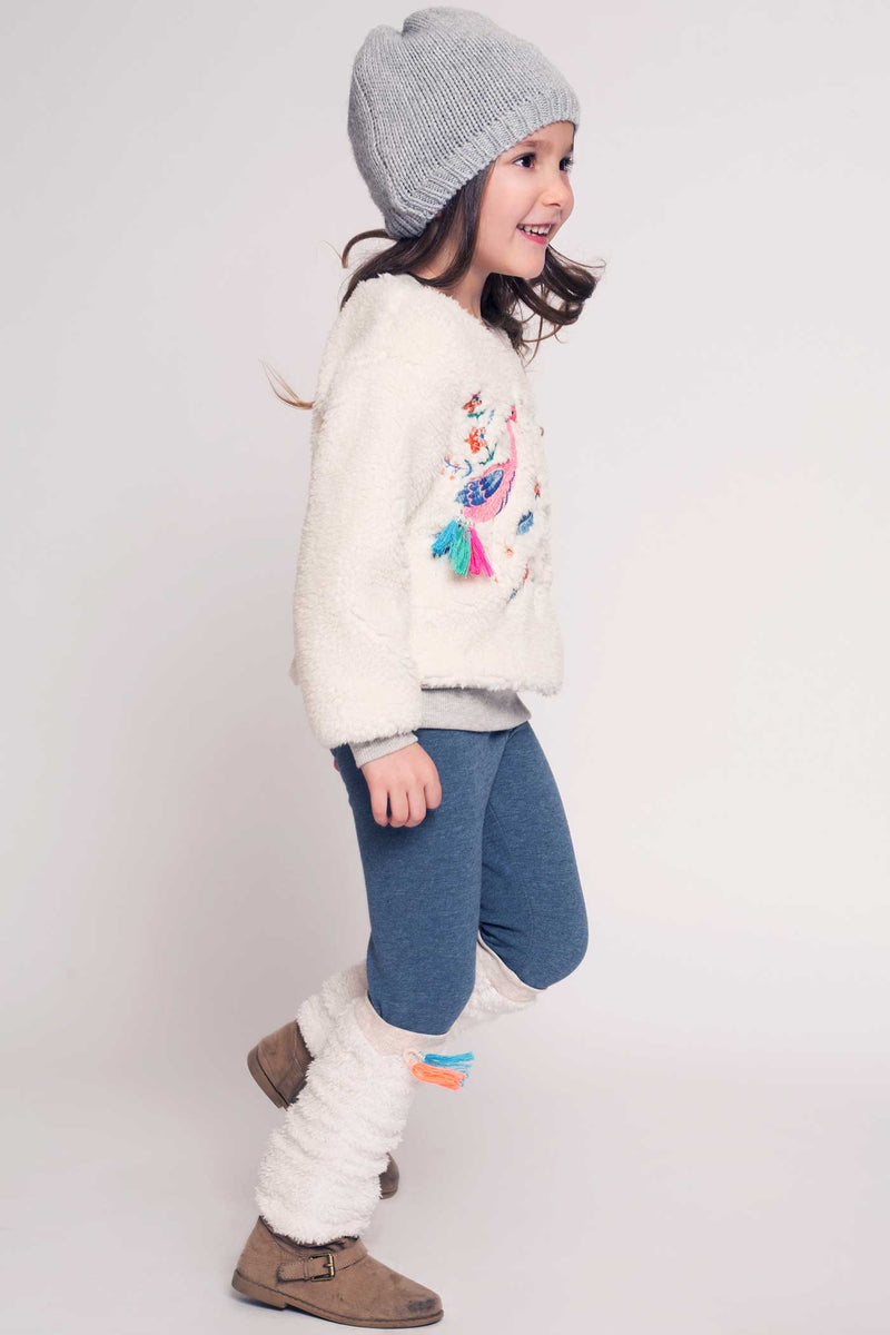 Hannah Banana Girls Sherpa Calf Leggings