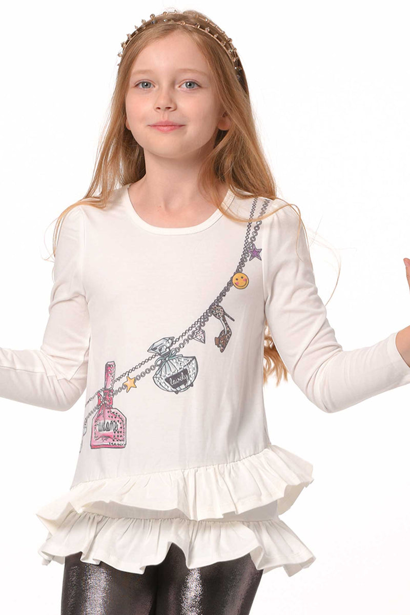 Hannah Banana Toddler Girls Little Girls Graphic Tunic Top