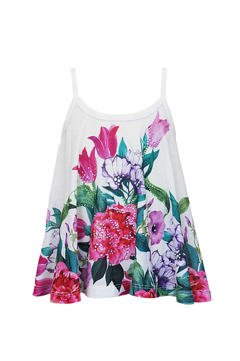 Girls Floral Print Swing Cami Top