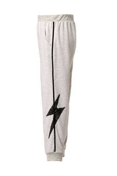 Hannah Banana Little Girl's Sequin Thunder Side Stripe Joggers