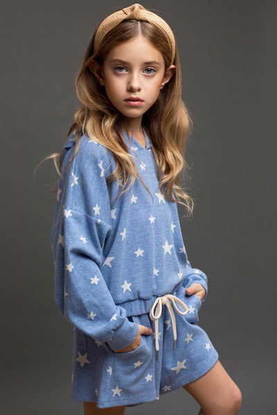 Hannah Banana Little Girl's All Over Star Print Joggers Sweatshirt