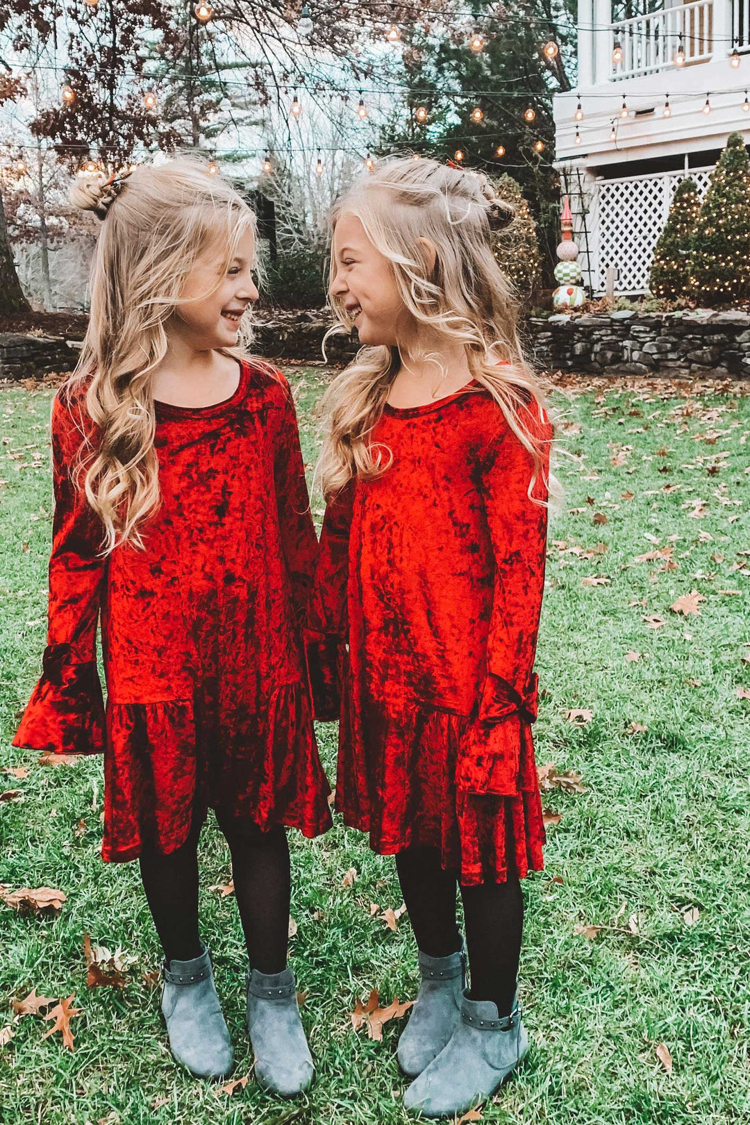 Hannah Banana Little Girls Long Sleeve A-line Velvet Dress