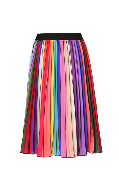 Hannah Banana Girls Rainbow Pleated Midi Skirt
