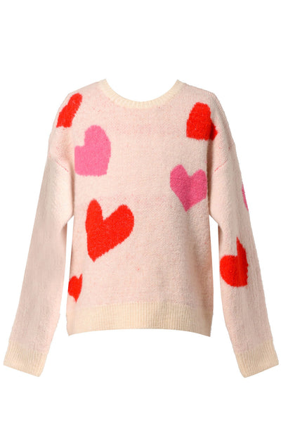 Hannah Banana Little Girl's Multi Color Heart Sweater