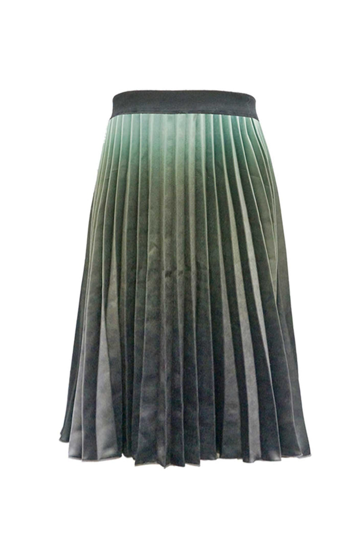 Hannah Banana Big Girls Ombre Pleated Midi Velvet Skirt