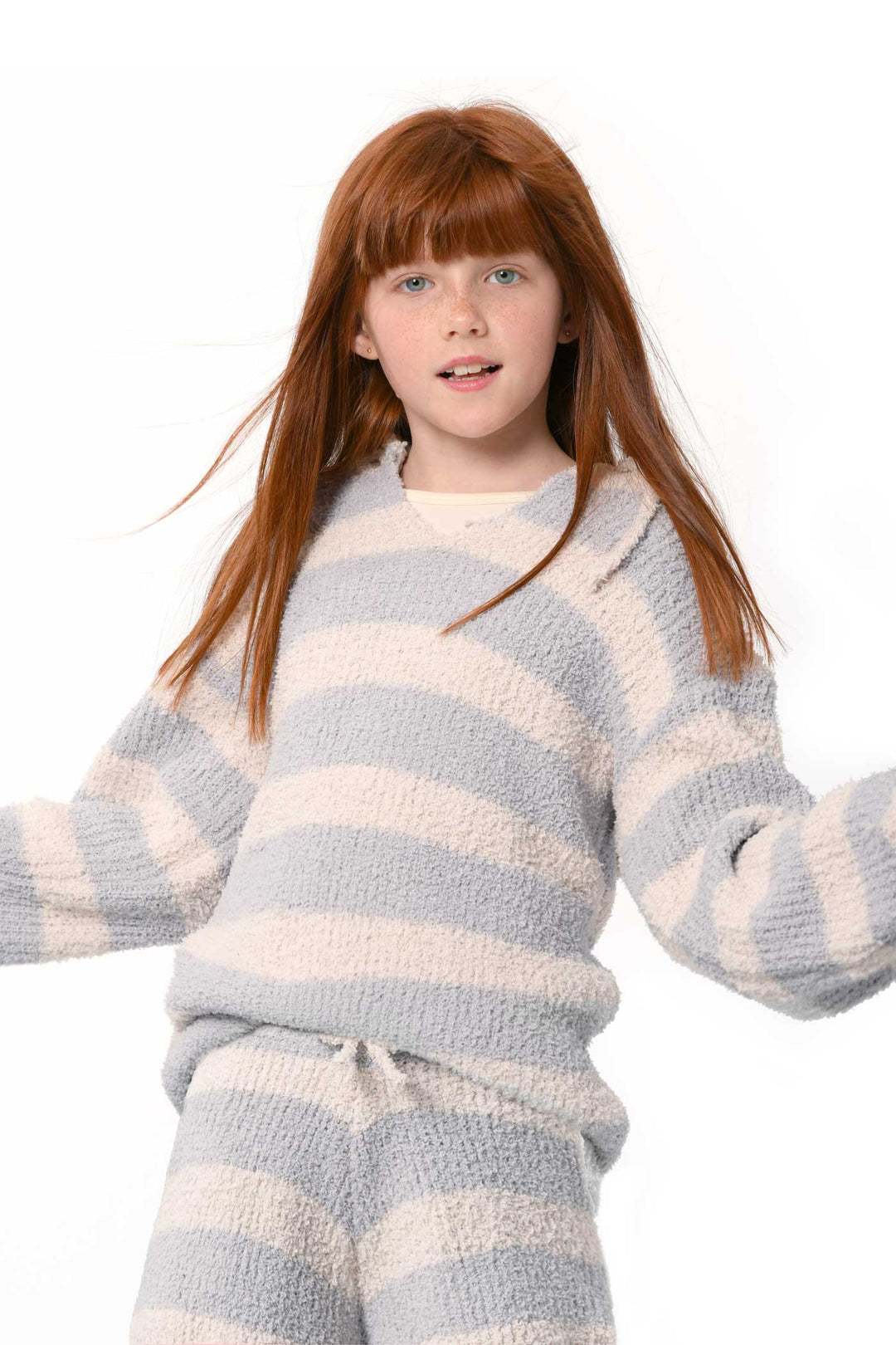 Hannah Banana Little Girl's Cozy Striped Lounge Shorts