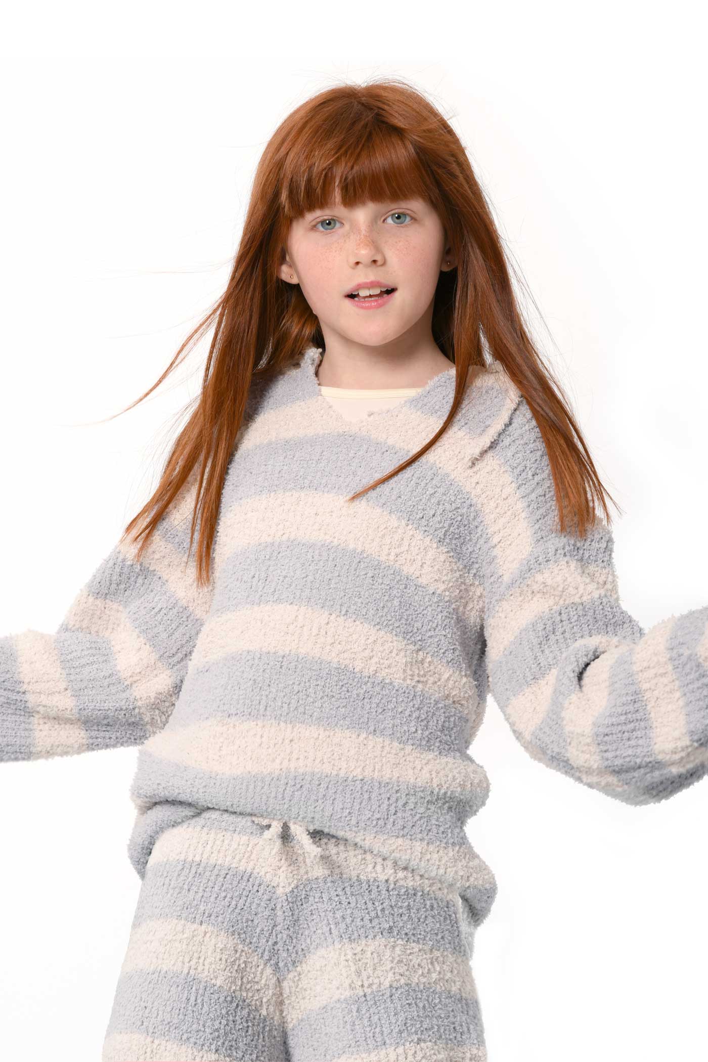 Hannah Banana Little Girl's Cozy Striped Lounge Shorts