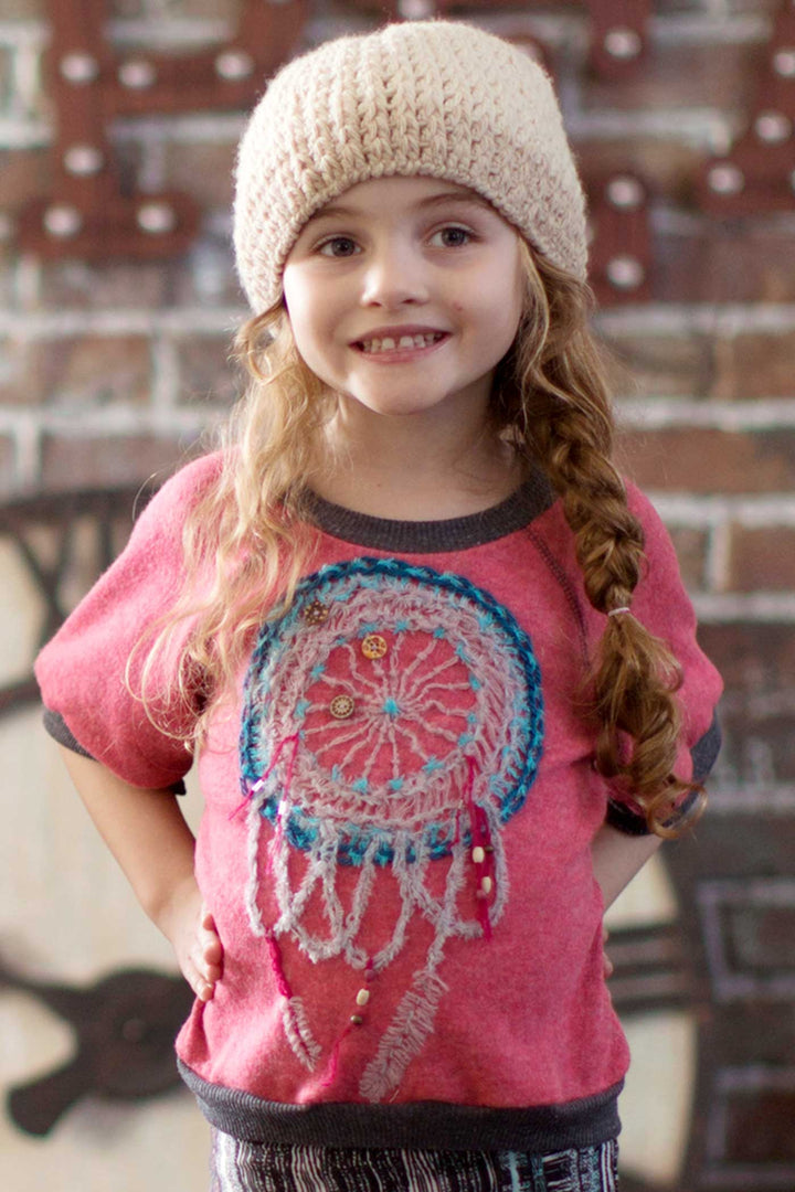 Hannah Banana Little Girls Dream Catcher Short Sleeve Top