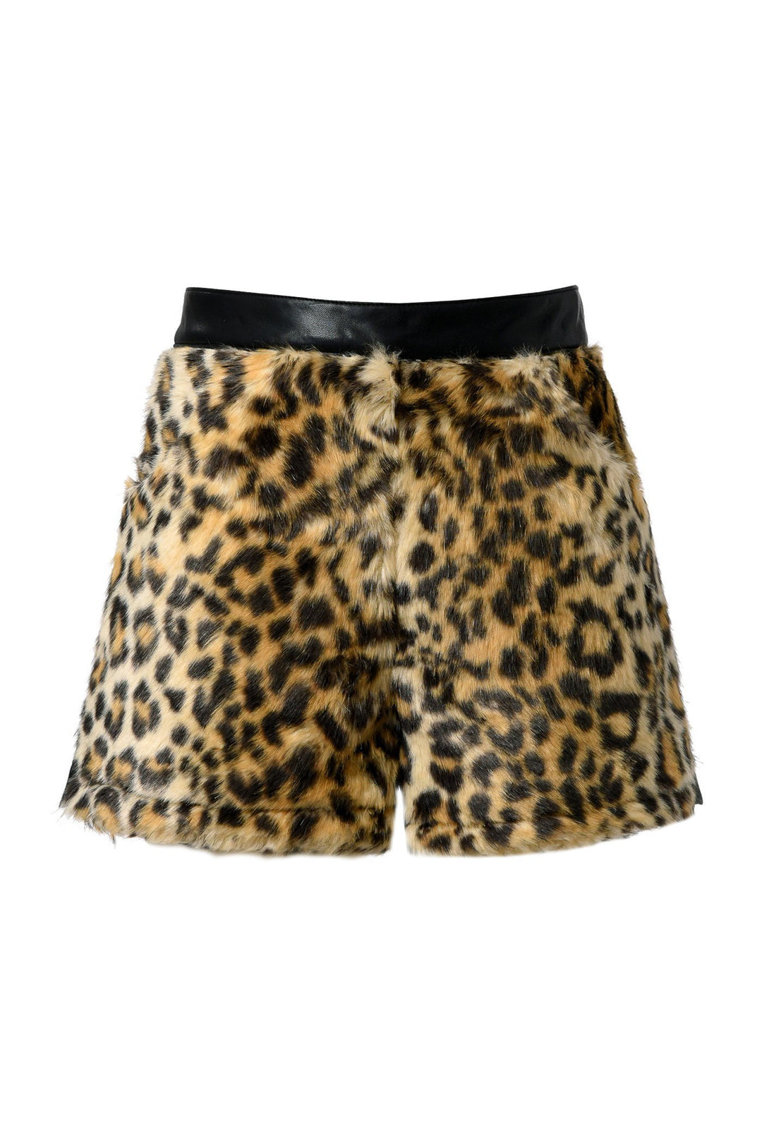 Hannah Banana Little Girl's Faux Fur Leopard Pleather Shorts