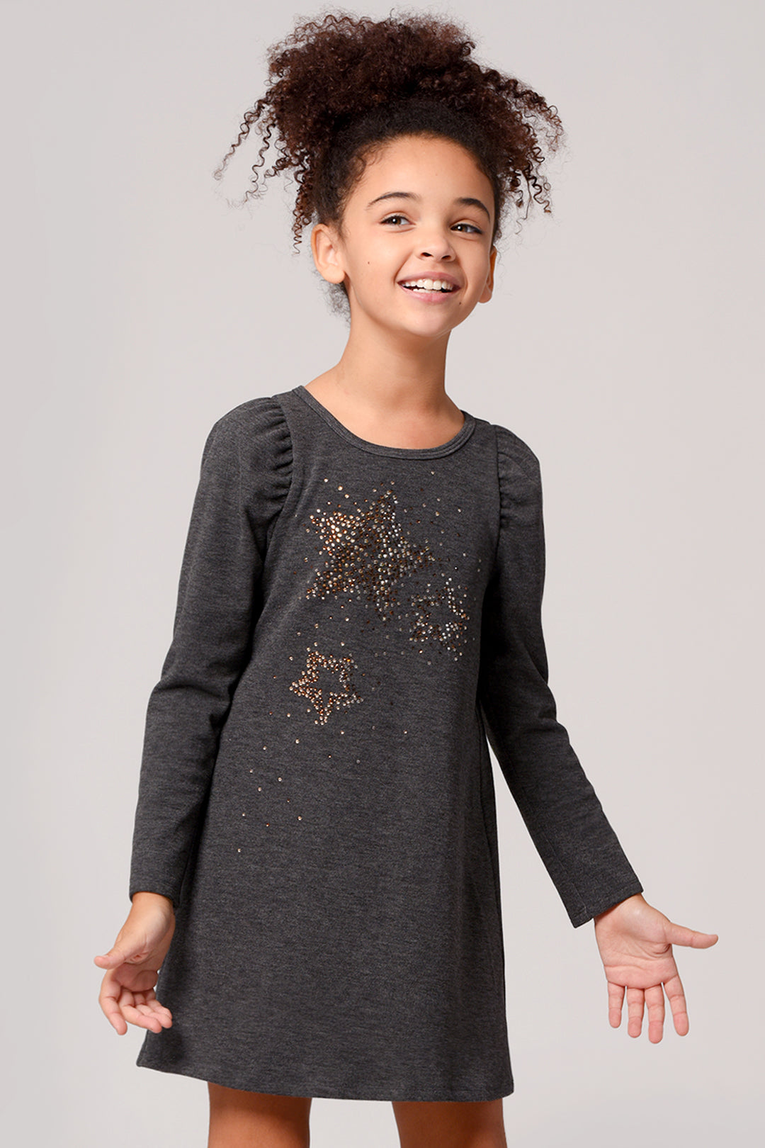 Hannah Banana Little Girl's Star Rhinestone Knit Dress