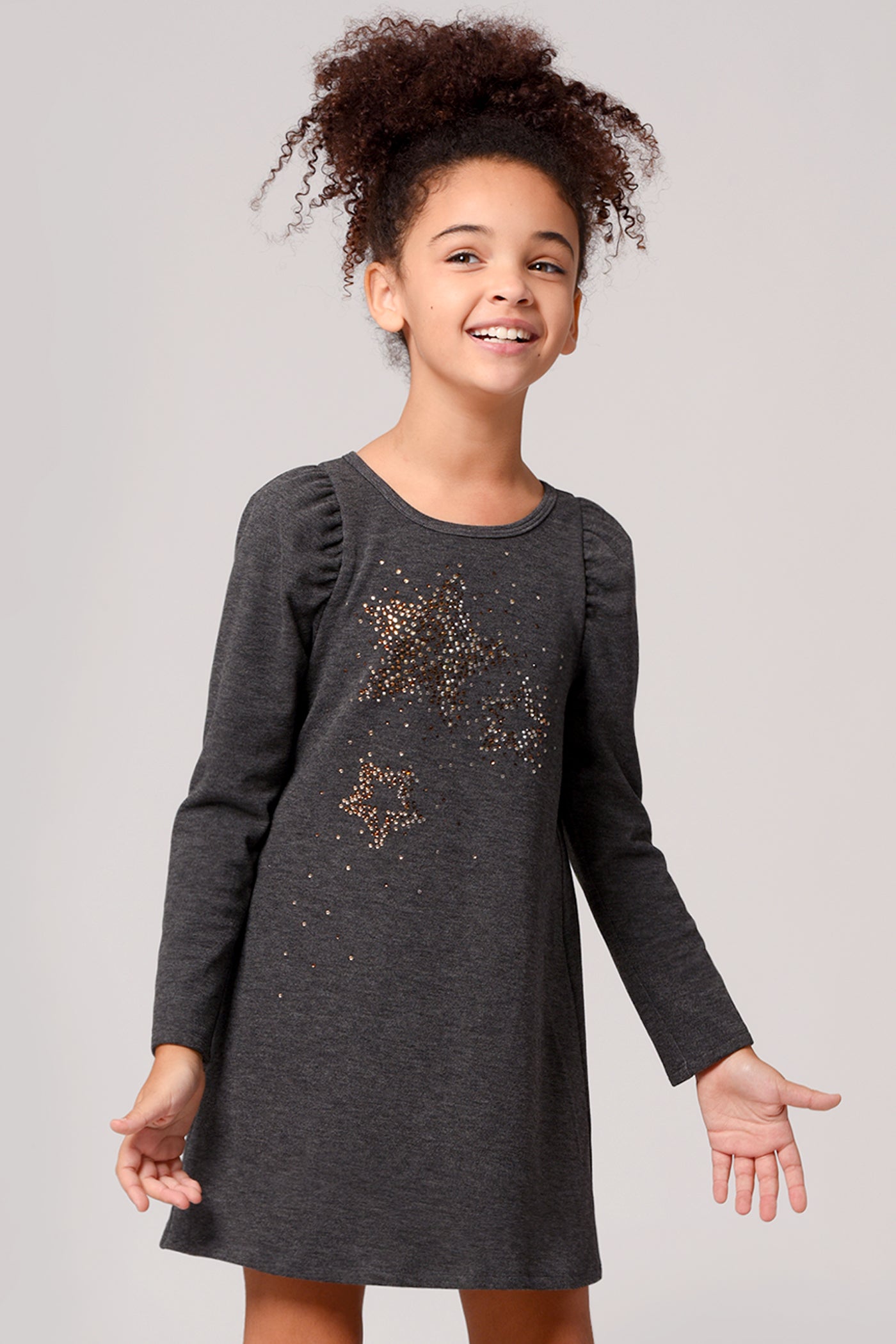 Hannah Banana Little Girl's Star Rhinestone Knit Dress