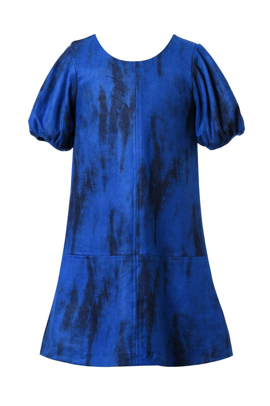 Hanana Banana Little Girl's Puff Sleeve Abstract Dress