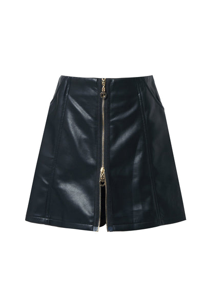 Hannah Banana Little Girl's Chic Motto Pleather Mini Skirt