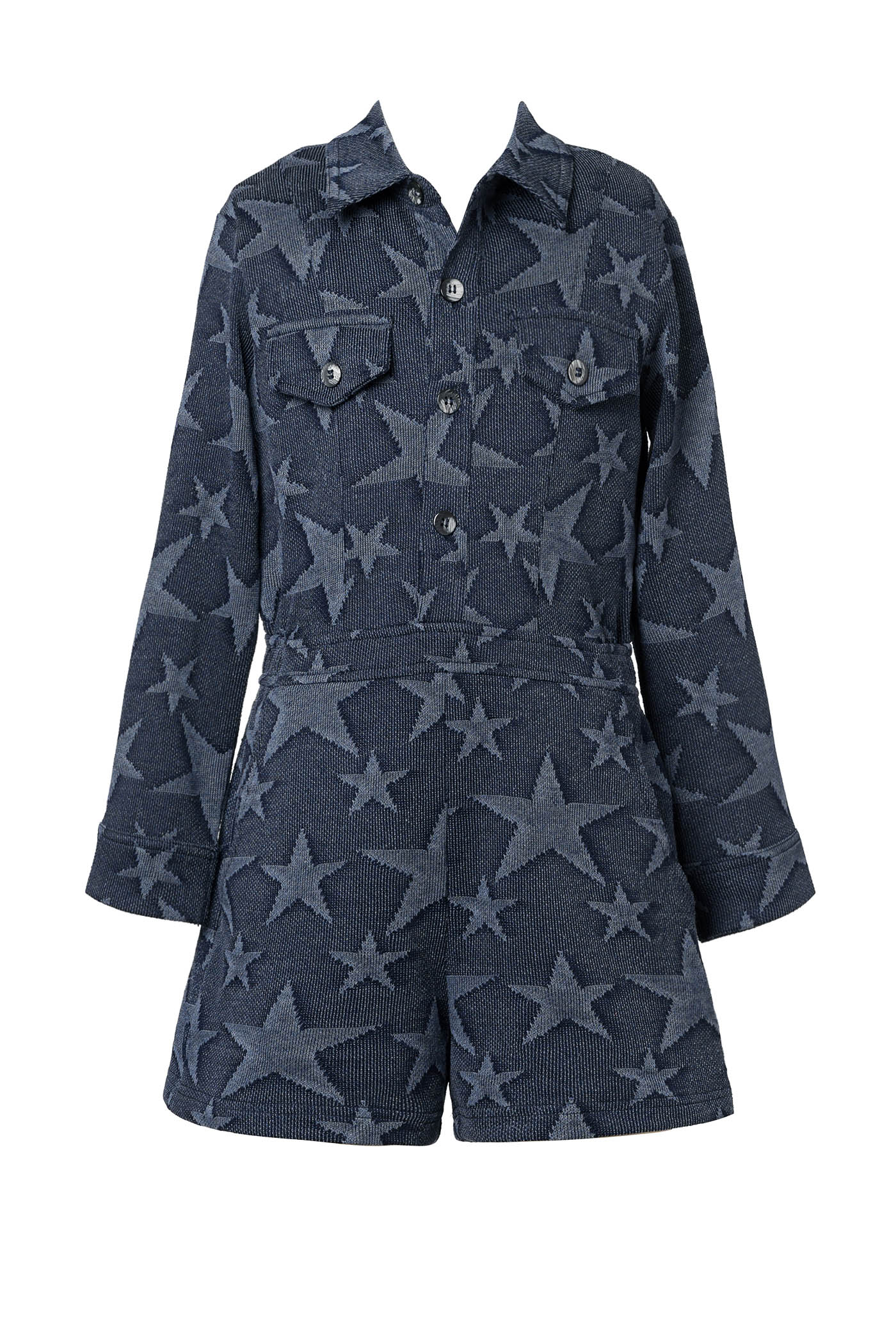 Hannah Banana Little Girl's Star Printed Utility Romper