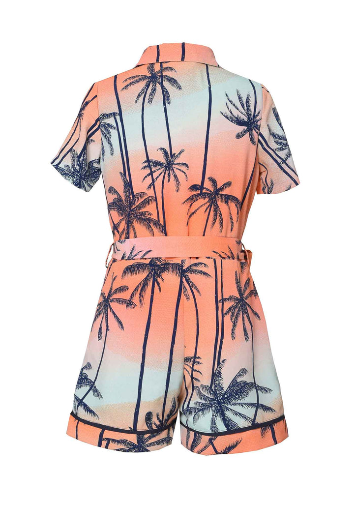 Hannah Banana Girls Palm Treen and Sunset PJ Style Romper