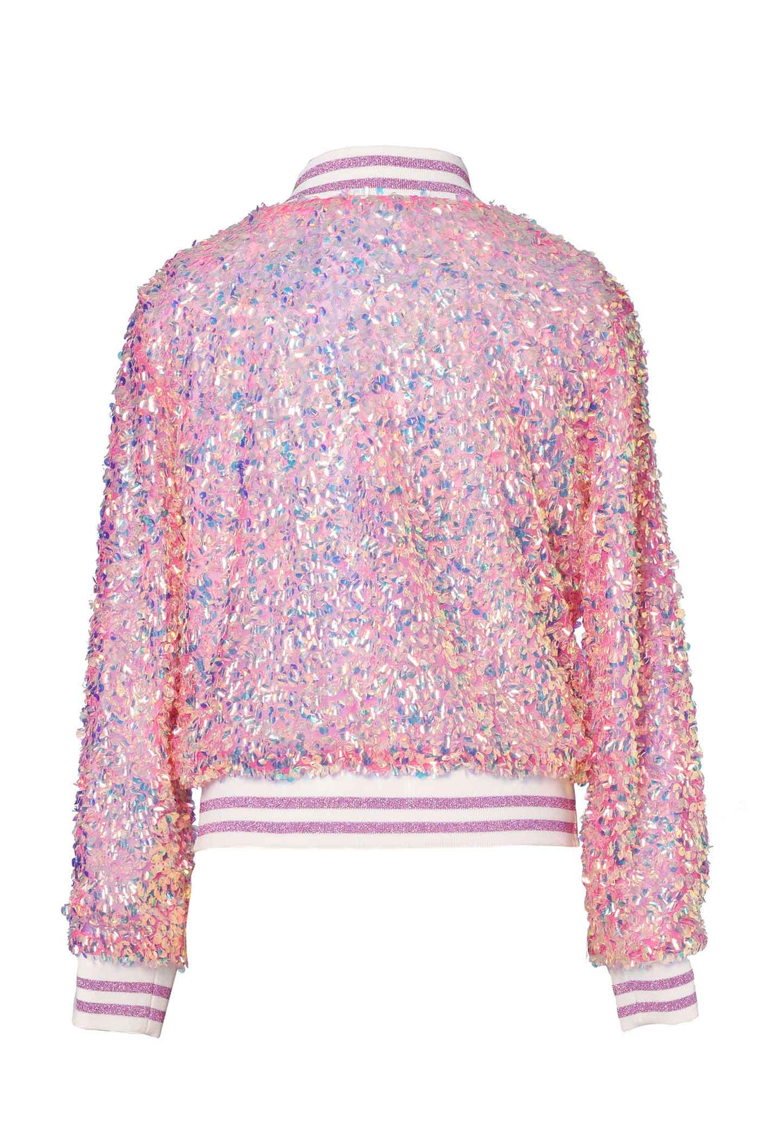 Hannah Banana Girls Holographic Sequin Fashion Bomber Jacket