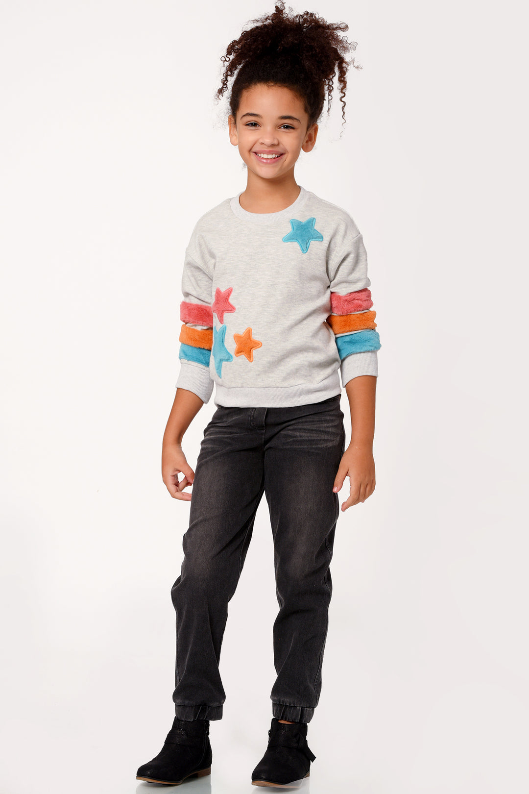 Hannah Banana Little Girl's Washed Denim Jean Joggers