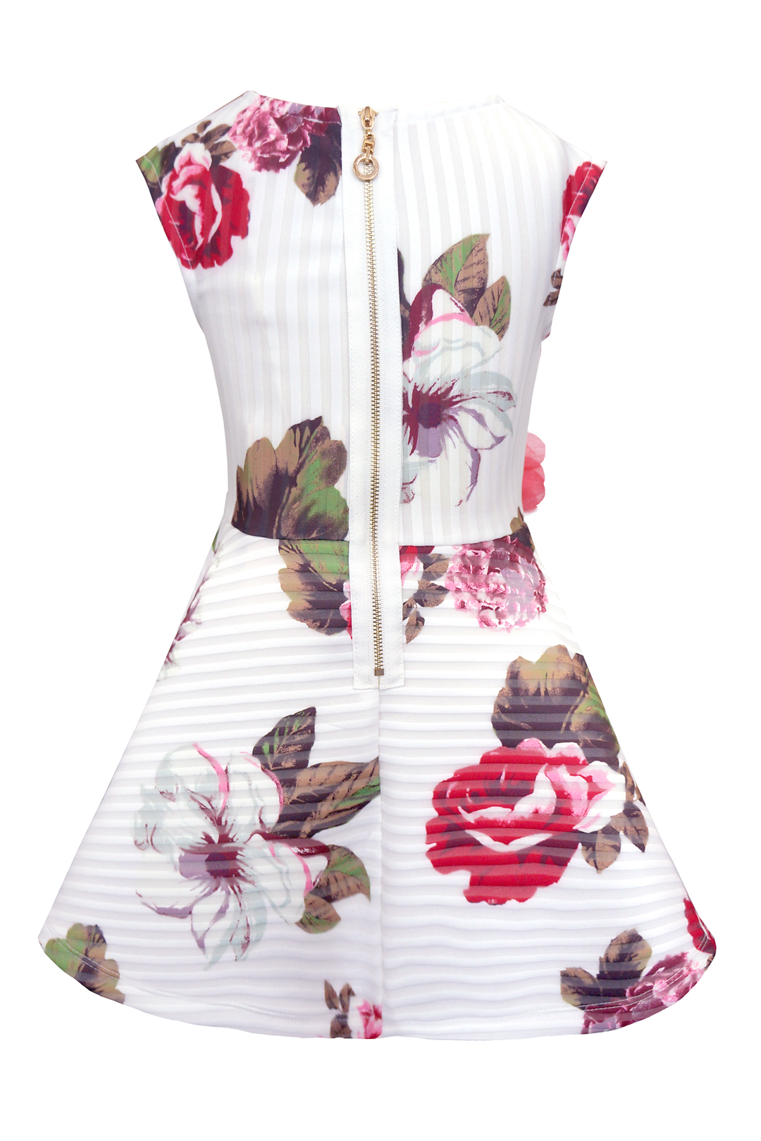 Big Girls Fit and Flare Floral Print Summer Skater Dress