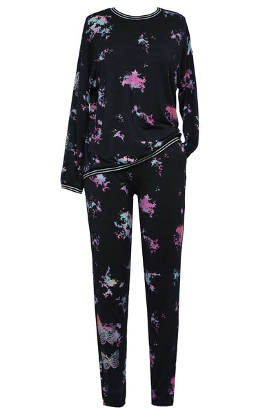 Hannah Banana Mommy & Me Women's Marble Tie Tye Hologram Butterfly Set