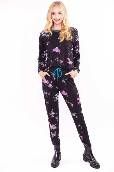 Hannah Banana Mommy & Me Women's Marble Tie Tye Hologram Butterfly Set