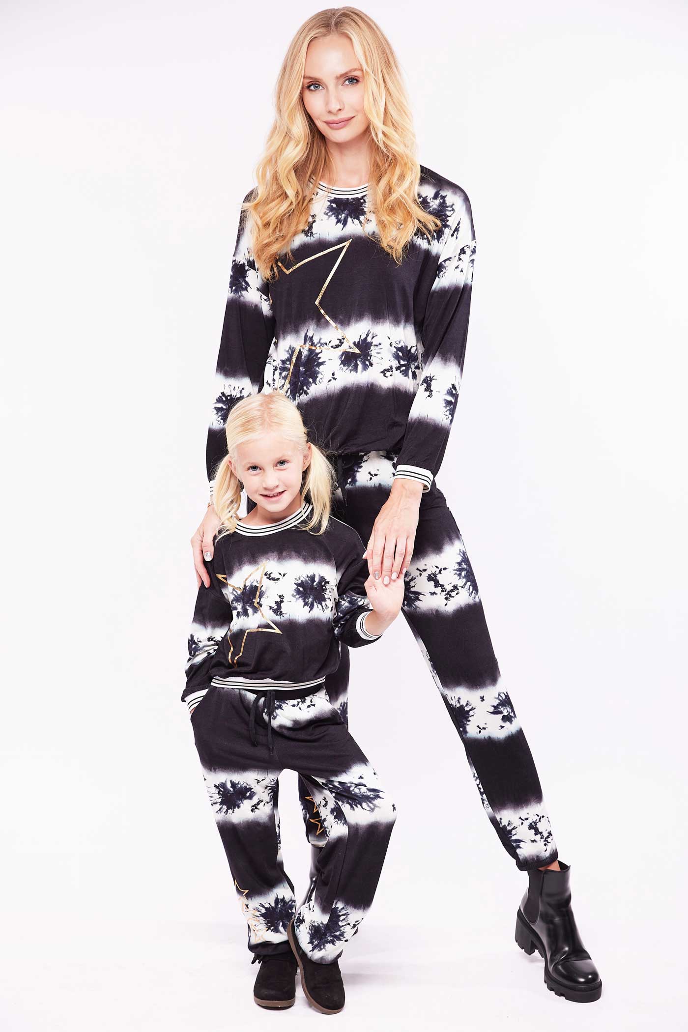 Hannah Banana Women's Retro Tie-Dye Gold Star SetMommy & Me Women's Retro Tie-Dye Gold Star Set