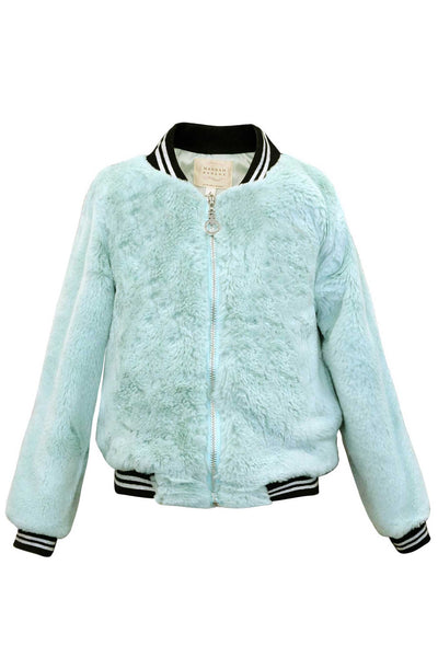 Hannah Banana Little Girls Faux Fur Bomber Jacket