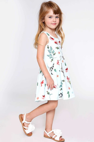 Hannah Banana Toddler Girls Sleeveless Floral Print Skater Dress