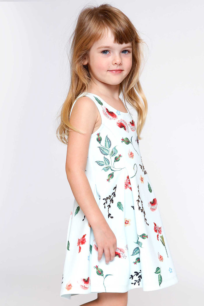 Hannah Banana Toddler Girls Sleeveless Floral Print Skater Dress