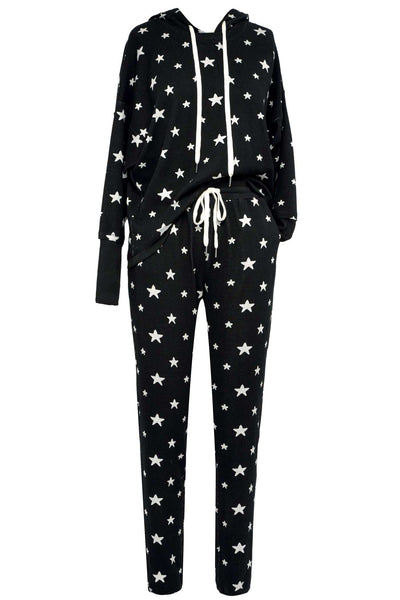 Hannah Banana Women's Knit Trendy Star Print Set