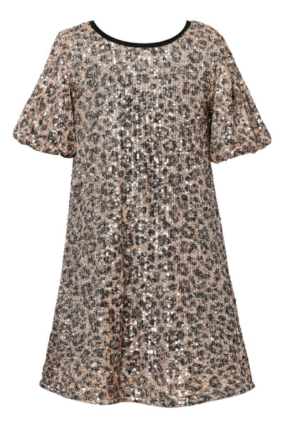 Little Girl's Sequin Leopard Print Dress