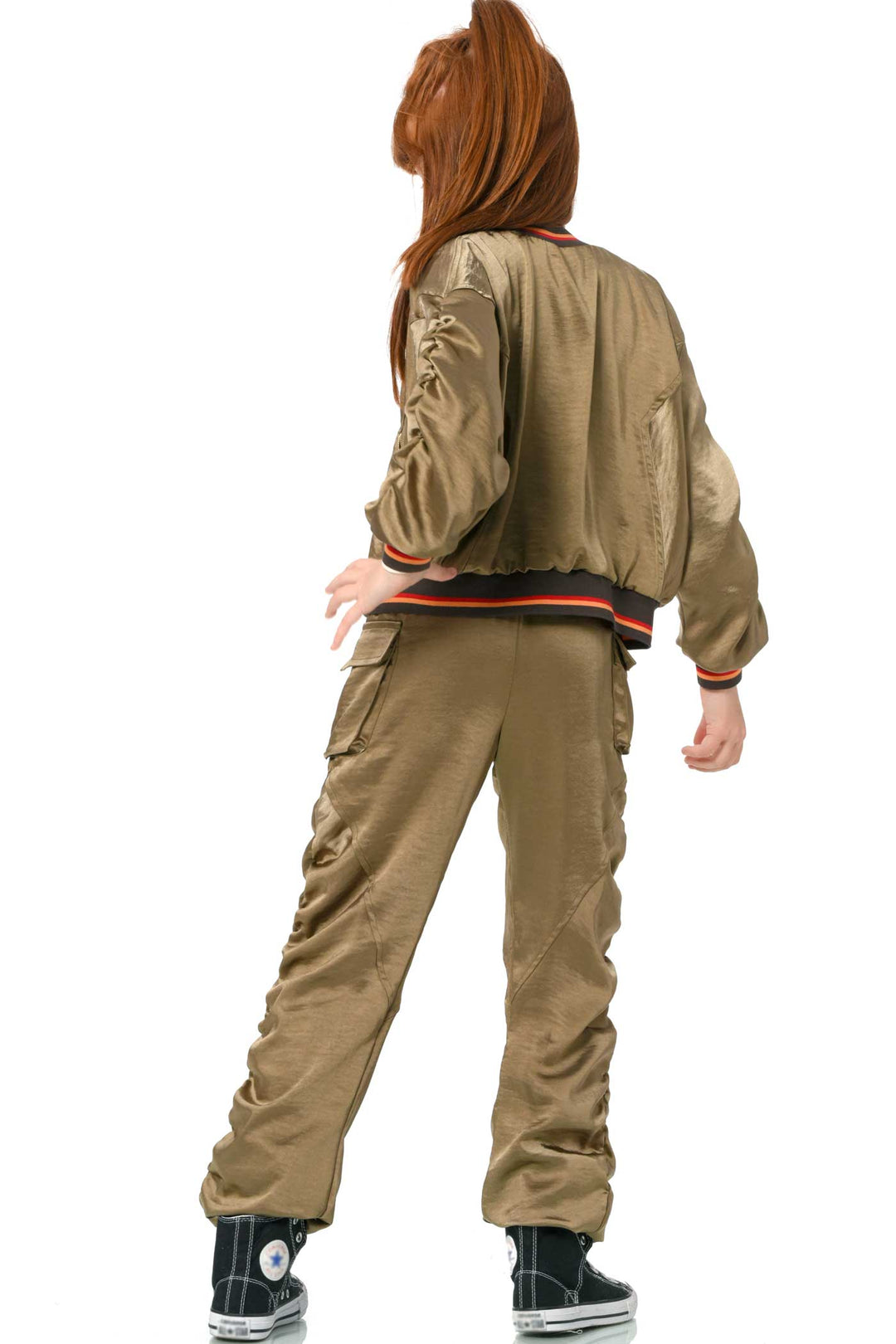 Hannah Banana Little Girl's Side Ruched Fashion Joggers