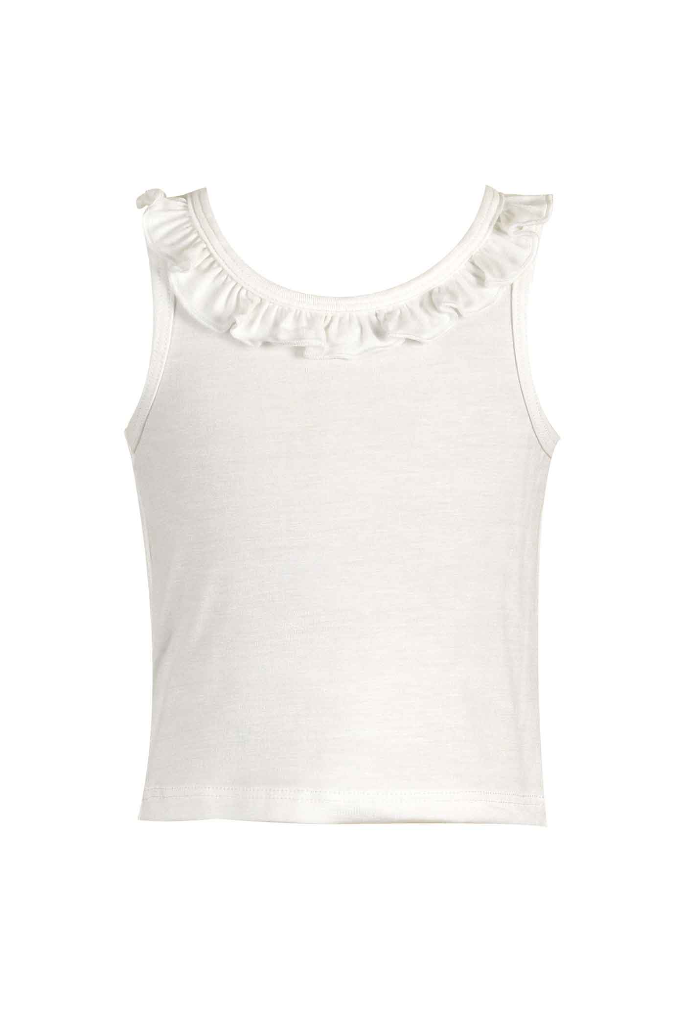 Baby Sara Little Girls Ruffled Basic Tank Top Fall Layering Pieces for Little Girl's Toddler