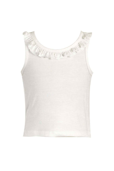 Baby Sara Little Girls Ruffled Basic Tank Top Fall Layering Pieces for Little Girl's Toddler