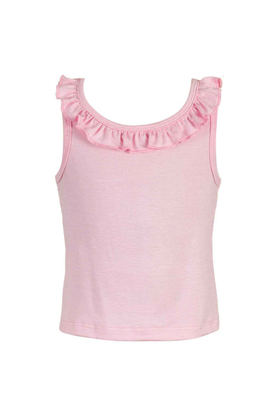 Baby Sara Little Girls Ruffled Basic Tank Top Fall Layering Pieces for Little Girl's Toddler