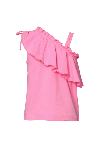 Baby Sara Little Girls Ruffled One Shoulder Knit Top