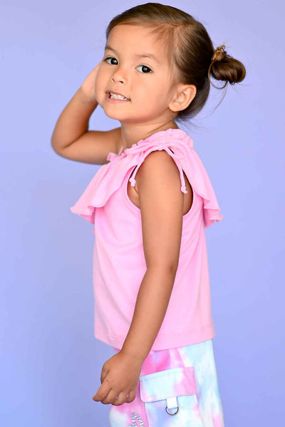 Baby Sara Little Girls Ruffled One Shoulder Knit Top